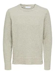SELECTED HOMME Strickpullover Khaki/Grau/Beige/Weiß
