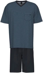 CALIDA Shorty Relax Streamline mit Langarm-Oberteil blau/schwarz sapphir