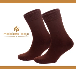 NoblesBox Thermosocken Herren Wintersocken Braun/Dunkelbraun/Dunkelrot/Rot