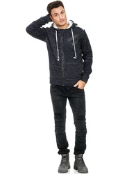 Rusty Neal Strickjacke Dunkelblau/Blau/Grau/Lila/Hellblau