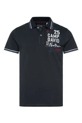 CAMP DAVID Poloshirt Dunkelblau/Schwarz