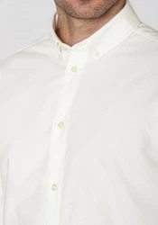 KnowledgeCotton Apparel Hemd Harald Weiß/Creme