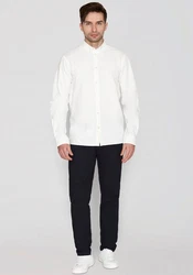 KnowledgeCotton Apparel Hemd Harald Weiß/Creme