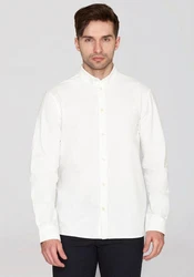 KnowledgeCotton Apparel Hemd Harald Weiß/Creme