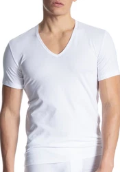 Calida Cotton Code V-Shirt Creme/Weiß/Grau