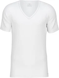 Calida Cotton Code V-Shirt Creme/Weiß/Grau