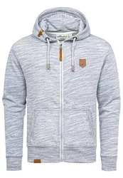 Amaci&Sons Kapuzenpullover Sweatjacke TARRANT Grau/Hellgrau/Hellblau