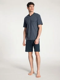 Pyjama HERREN Pyjama kurz, dark sapphire