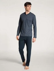 CALIDA Pyjama Relax Streamline Herren dunkler Saphir/Blau