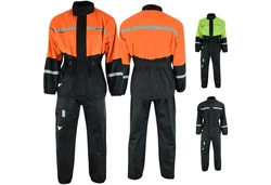 BULLDT Regenoverall BLD-Rainsuit-1 Herren Motorrad Regenkombi Orange/Gelb