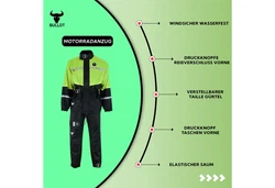 BULLDT Regenoverall BLD-Rainsuit-1 Herren Motorrad Regenkombi 