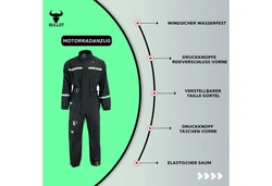 BULLDT Regenoverall BLD-Rainsuit-1 Herren Motorrad Regenkombi Gelb/Dunkelblau/Orange/Lila/Grün