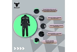 BULLDT Regenoverall BLD-Rainsuit-1 Herren Motorrad Regenkombi Gelb/Dunkelblau/Orange/Lila/Grün