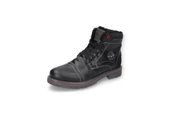 Dockers by Gerli Schnürboots Schwarz/Dunkelrot