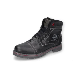 Dockers by Gerli Schnürboots Schwarz/Dunkelrot
