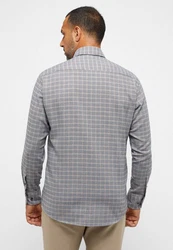 Eterna Langarmhemd MODERN FIT Hellgrau/Grau