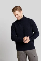 bugatti Rollkragenpullover Dunkelblau