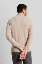 bugatti Rollkragenpullover Khaki/Braun/Beige