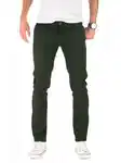 Pittman Herren Chino Hose Type Slim Fit Titibu Dunkelgrün/Grün/Khaki