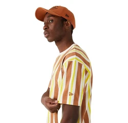 New Era T-Shirt NEYYAN Oversi Stripe grau/gelb