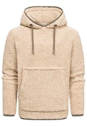 Amaci&Sons Kapuzenpullover SUNNYVALE Hoodie Sweatshirt Beige/Creme/Braun