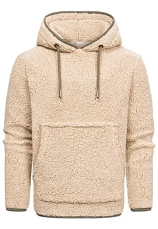 Amaci&Sons Kapuzenpullover SUNNYVALE Hoodie Sweatshirt Beige/Creme/Braun