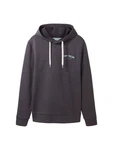 TOM TAILOR Hoodie Kapuzensweatshirt mit Kapuze Dunkelgrau Melange