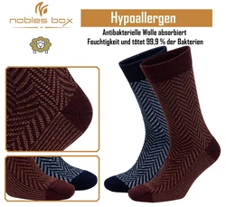 NoblesBox Norwegersocken Herren Bordeaux/Dunkelrot/Mischfarben/Lila/Dunkelblau