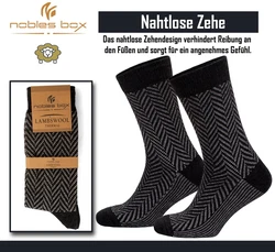 NoblesBox Norwegersocken Herren Dunkelblau/Dunkelgrau/Schwarz
