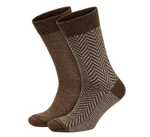 NoblesBox Norwegersocken Herren Dunkelbraun/Khaki/Braun/Grau
