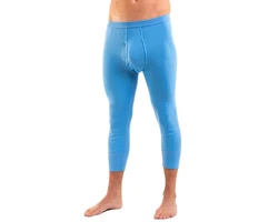 HERMKO Lange Unterhose 3440 Herren mit Eingriff Hellblau/Rosa/Blau/Türkis