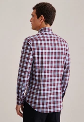 seidensticker Flanellhemd Slim Langarm Button-Down-Kragen 