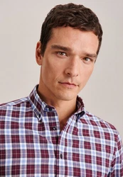seidensticker Flanellhemd Slim Langarm Button-Down-Kragen 