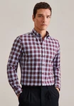 seidensticker Flanellhemd Slim Langarm Button-Down-Kragen 