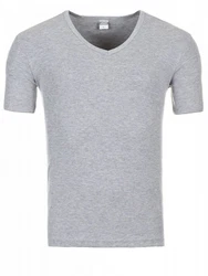 Yazubi V-Shirt Basic V-Neck Tee Grau/Hellgrau