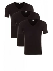 Yazubi V-Shirt Basic V-Neck Tee Schwarz