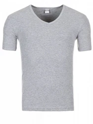 Yazubi V-Shirt Basic V-Neck Tee Grau/Hellgrau