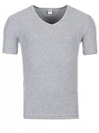 Yazubi V-Shirt Basic V-Neck Tee Grau/Hellgrau