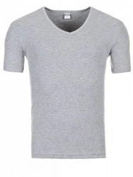 Yazubi V-Shirt Basic V-Neck Tee Grau/Hellgrau