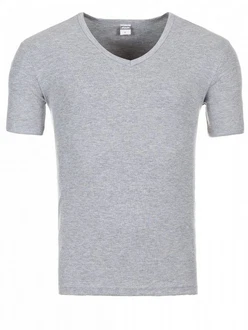 Yazubi V-Shirt Basic V-Neck Tee Grau/Hellgrau Yazubi V-Shirt Basic V-Neck Tee Grau/Hellgrau
