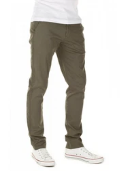 WOTEGA Chinohose Adriano Herren Slim Fit Chinohose Khaki/Dunkelgrün