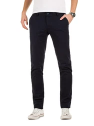 WOTEGA Chinohose Adriano Herren Slim Fit Chinohose Dunkelblau