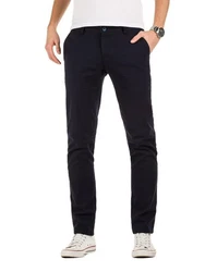 WOTEGA Chinohose Adriano Herren Slim Fit Chinohose Dunkelblau