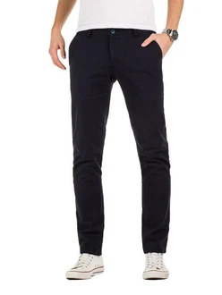 WOTEGA Chinohose Adriano Herren Slim Fit Chinohose Dunkelblau