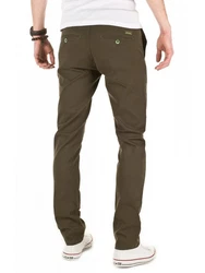 WOTEGA Chinohose Adriano Herren Slim Fit Chinohose Khaki/Dunkelgrün