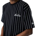 New Era T-Shirt NE Pinstripe Oversizd marineblau/streifen