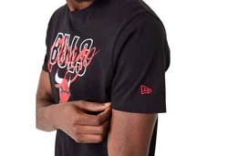 New Era T-Shirt Script Chibul Grau/Schwarz