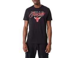 New Era T-Shirt Script Chibul Grau/Schwarz