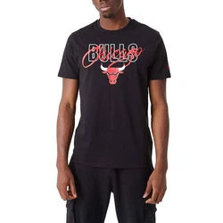 New Era T-Shirt Script Chibul Grau/Schwarz