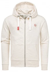 Amaci&Sons Kapuzenpullover MILTON Sweatjacke Beige/Creme/Weiß/Khaki/Rot
